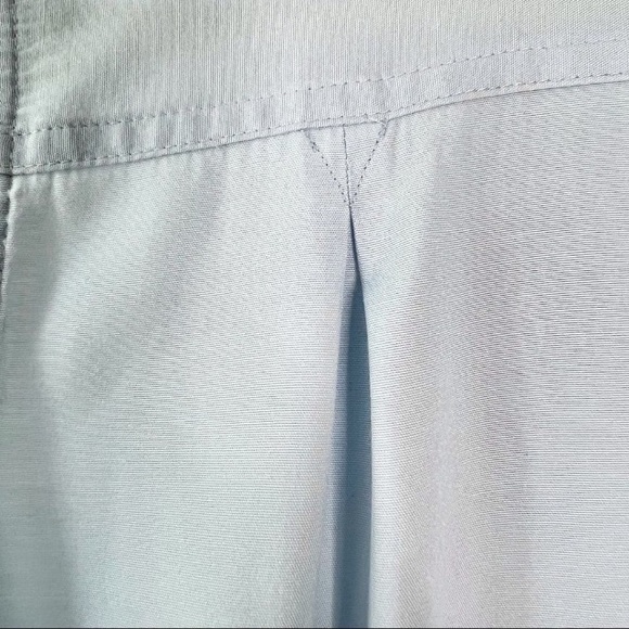 Pastel Blue Button Down Blouse PTP 18” - Picture 6 of 7